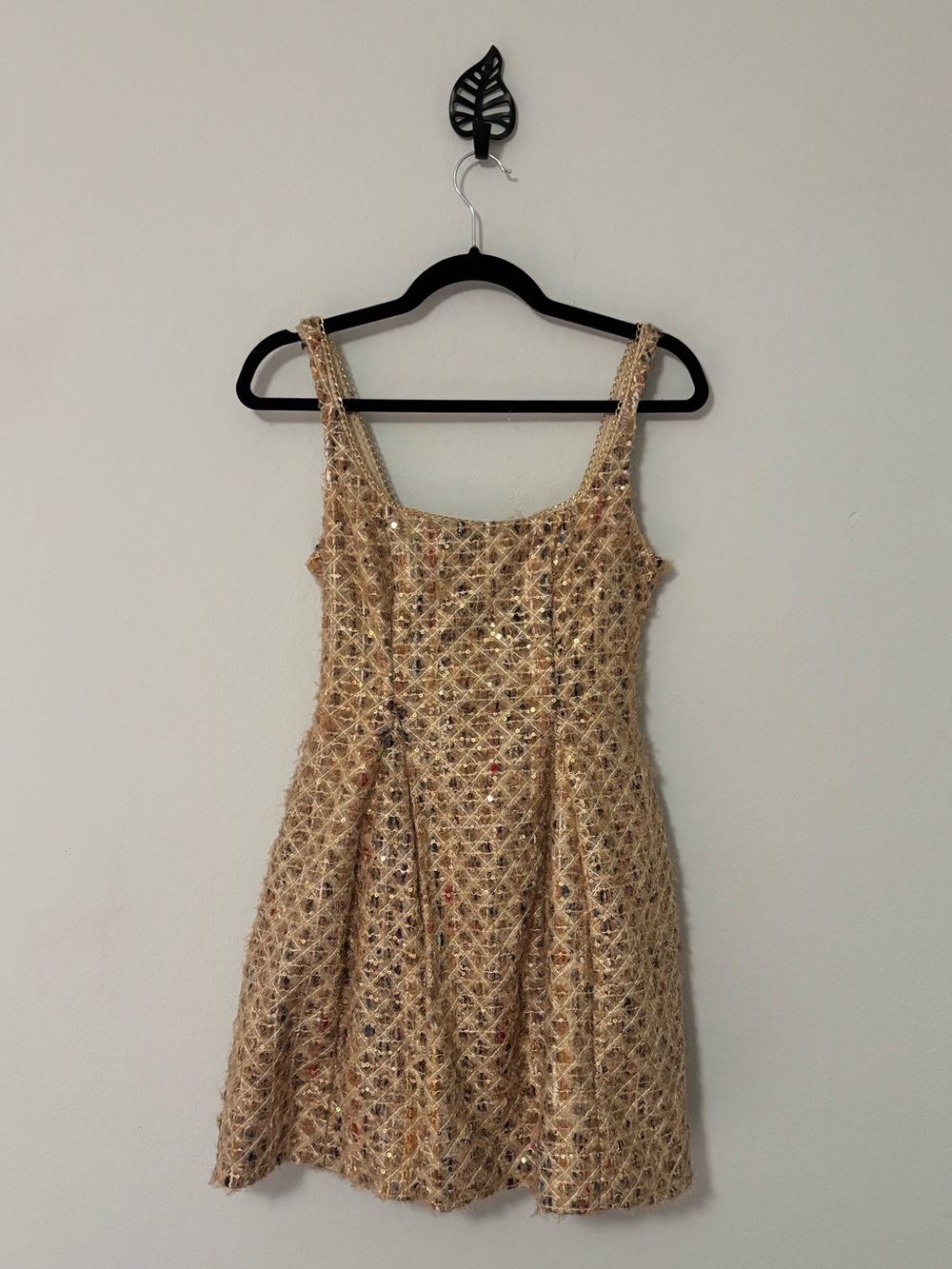 Maeve Anthropologie Sequin Tweed Fit & Flare Mini Dress 6